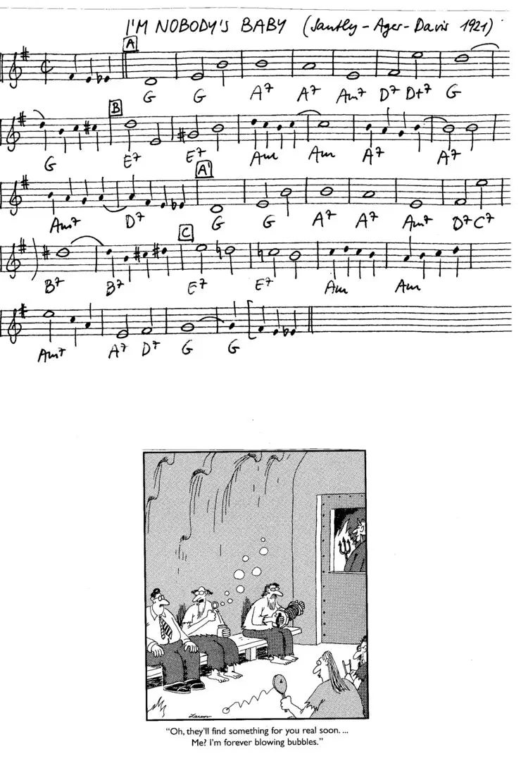 i'm nobody's baby free jazz leadsheet - Courtesy of the Jungle Jazz Band